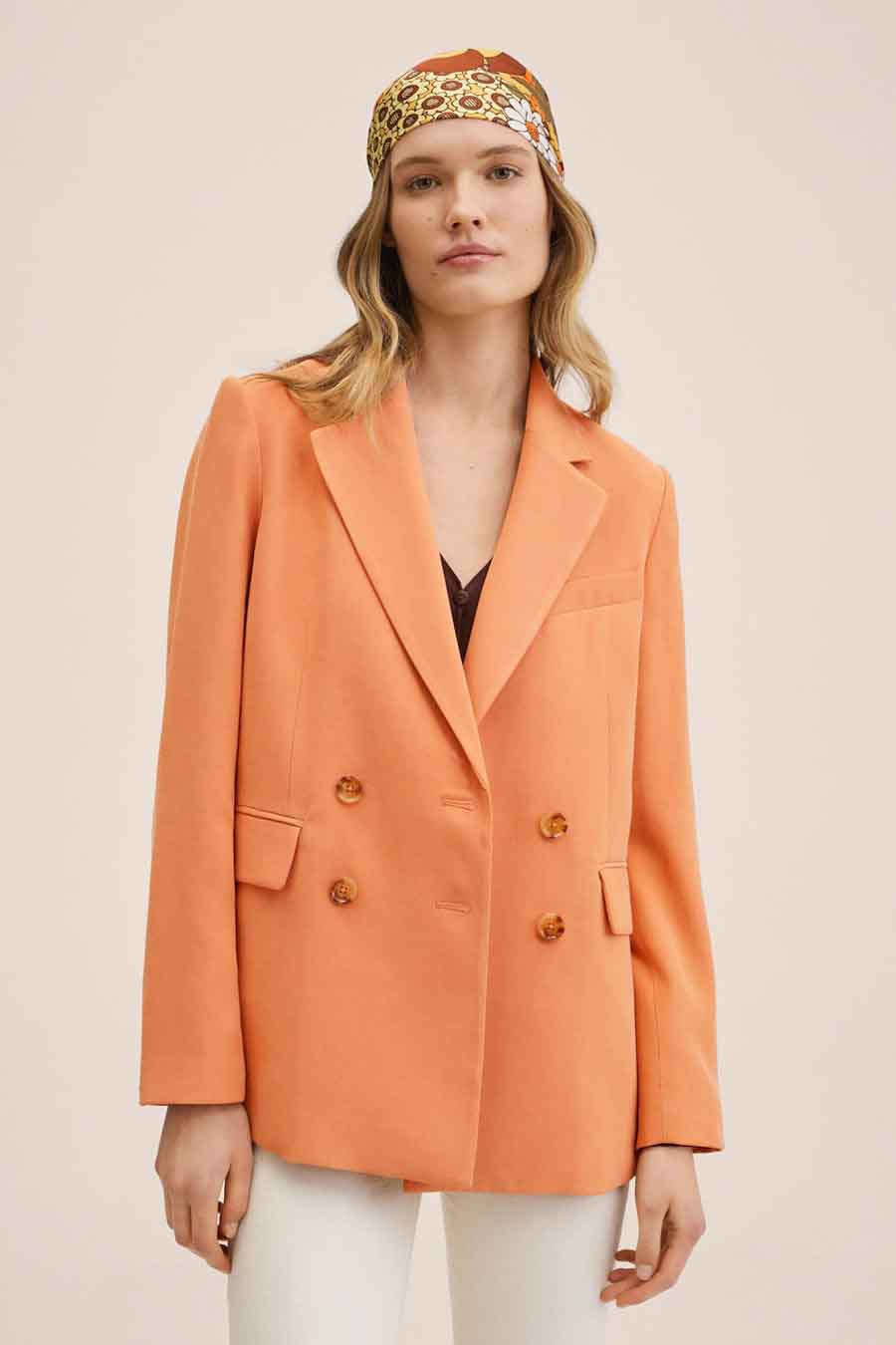 Mango Orange Blazer Jacket Cardigan Size deals XS/S